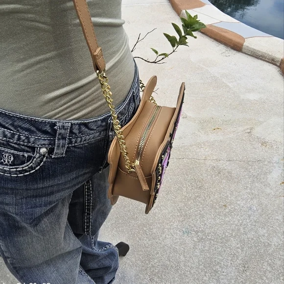 NWT BETSEY JOHNSON RAINBOW KITSCH BUTTERFLY CROSSBODY - Picture 3 of 5